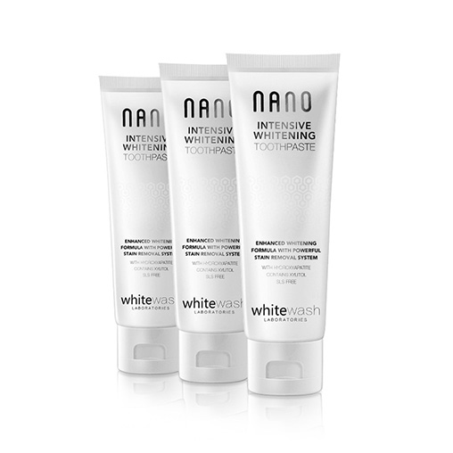 Whitewash Nano美白牙膏去牙黄牙渍3支装