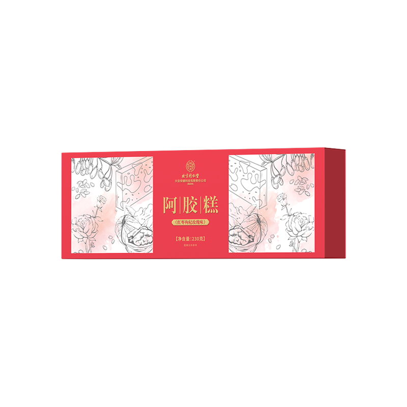 北京同仁堂怡福寿阿胶糕（红枣枸杞玫瑰味）230g/盒