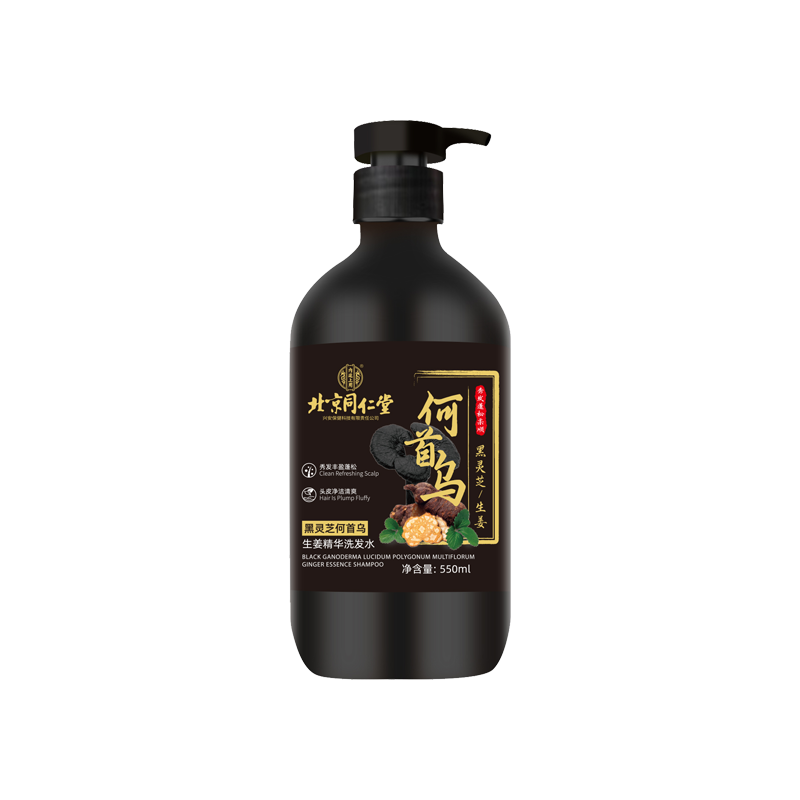 北京同仁堂内廷上用何首乌黑灵芝植萃洗发水300ml/瓶
