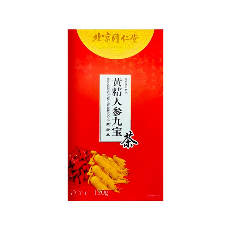 北京同仁堂怡福寿参杞杜仲雄花九宝茶160g/盒